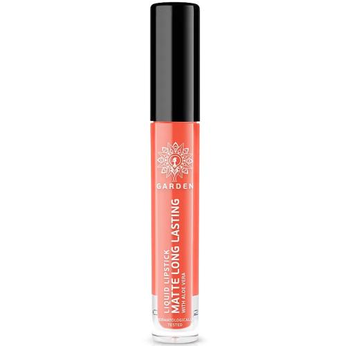Garden Liquid Lipstick Matte Long Lasting with Aloe Vera Υγρό Ματ Κραγιόν Μακράς Διαρκείας 4ml - Coral Peach 03